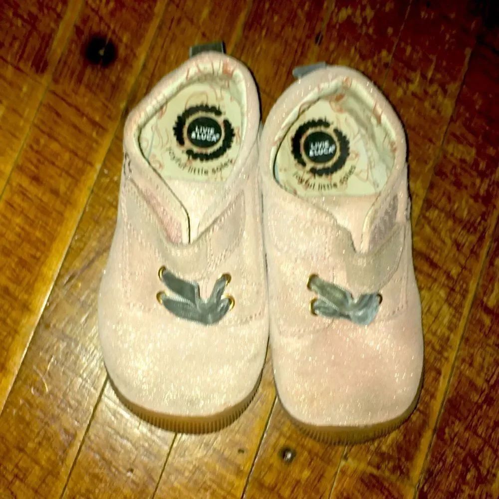 Livie and Luca blush tennis shoes, velvet straps
